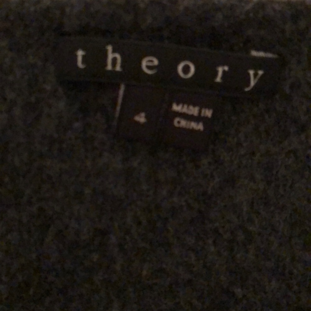 Theory Dark Grey Flannel Wool Skirt Never Worn